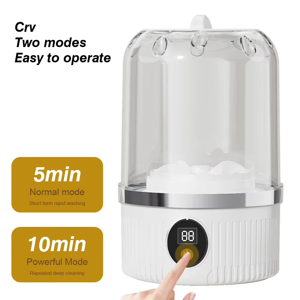 Cordless Small Washing Machine with Laundry Cup Automatic Laundry Cup Portable Washing Machine for Travel Home and Dormitory