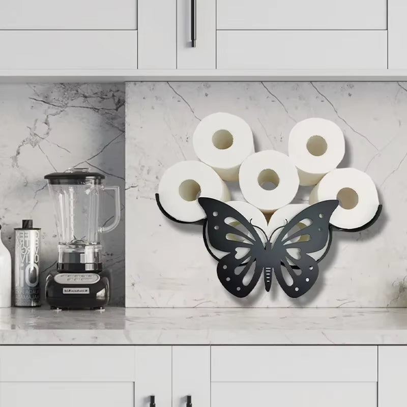 Steel Toilet Paper Holder Bathroom Wall Decoration Moun Kitchen Paper Shelf Storage Sheep Owl Towel Roll Shelf Home Accessories