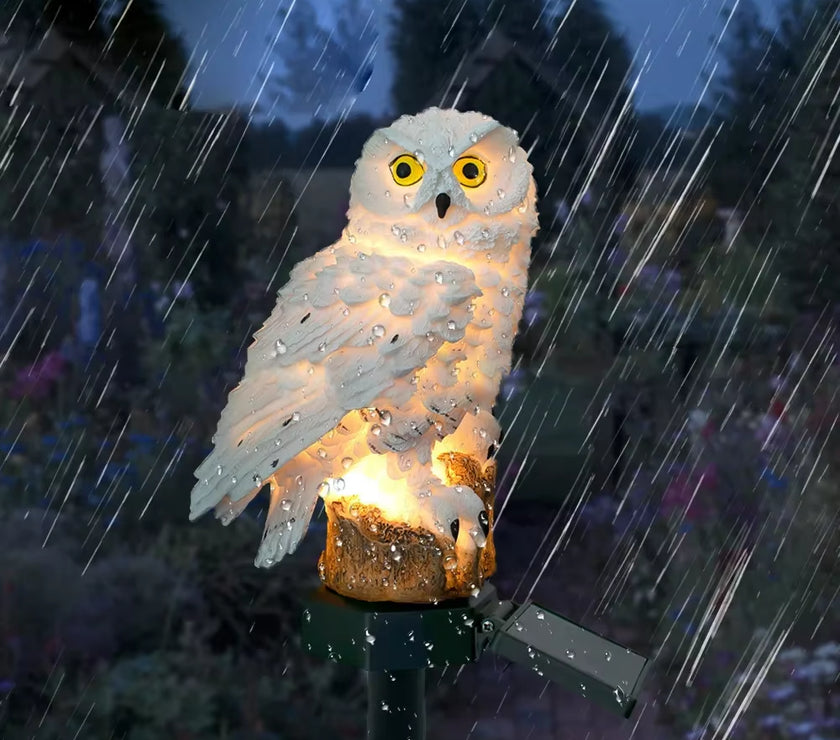 owl solar lamp