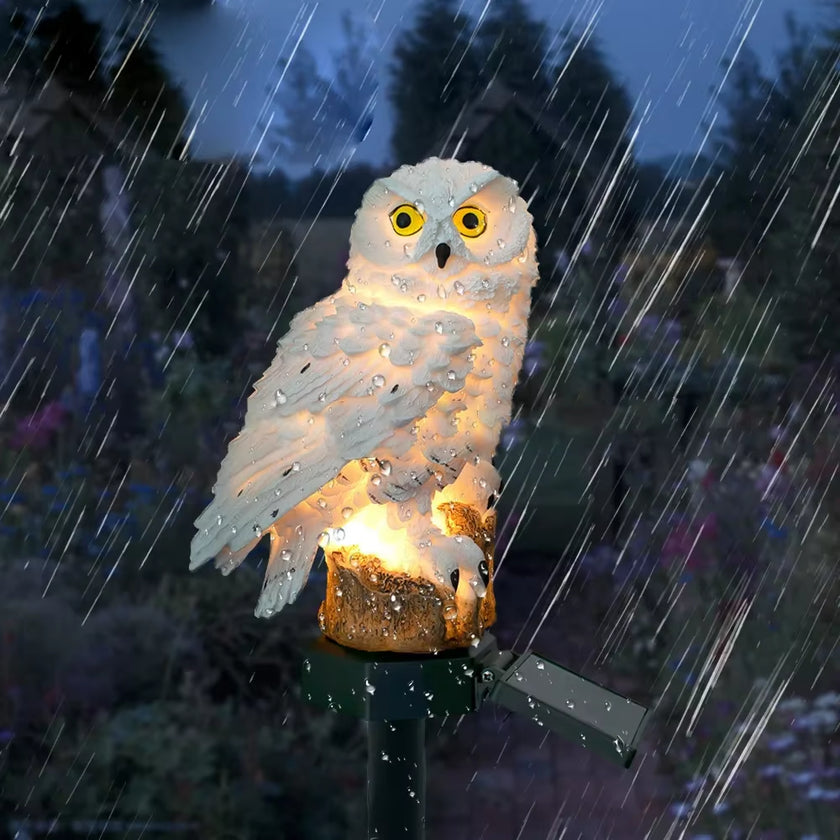 owl solar lamp