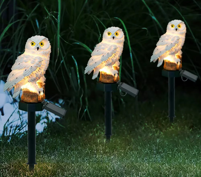 owl solar lamp