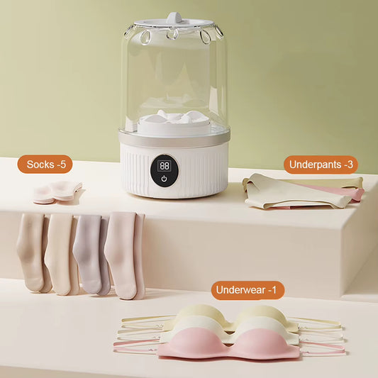 Cordless Small Washing Machine with Laundry Cup Automatic Laundry Cup Portable Washing Machine for Travel Home and Dormitory