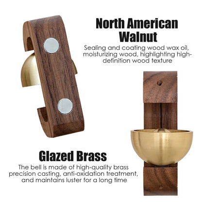 Magnet Doorbell Wood Bell Gentle Sound Bell Entrance Decorative Doorbell Wind Chimes Fridge Magnet Cute Room Decor