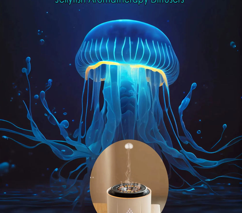 Jellyfish Essential Oil Diffuser – 350ml Aromatherapy Humidifier