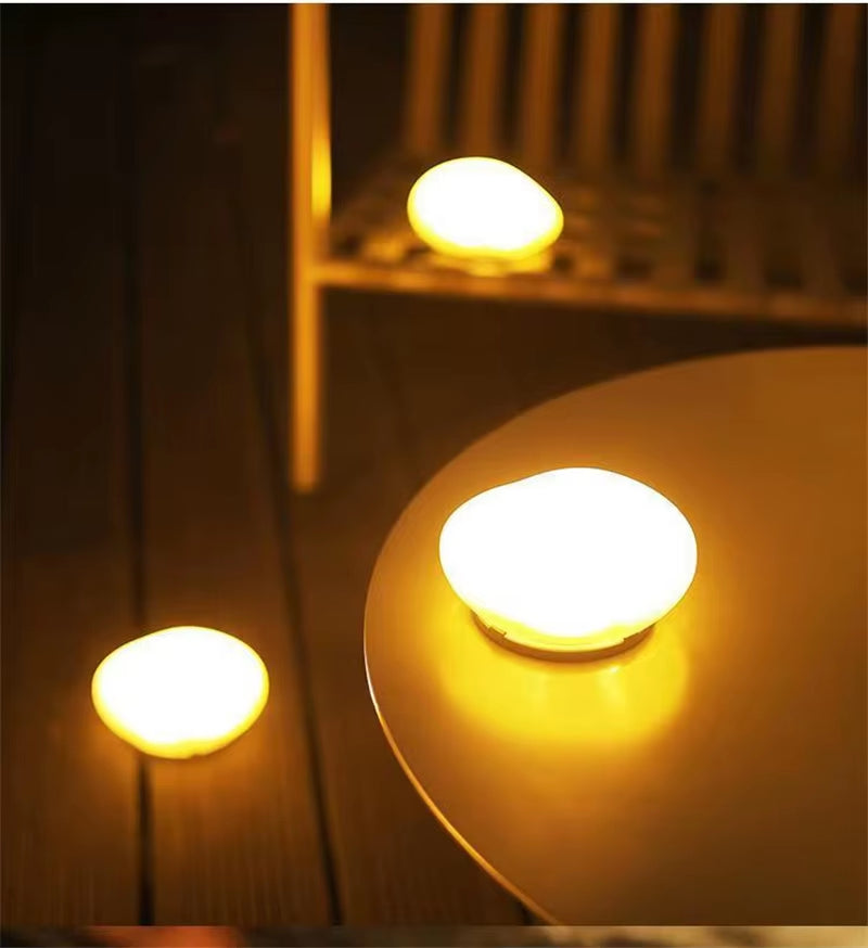 Solar Cobblestone Lights Outdoor IP65 Waterproof Glow Stone Shape Lamp Garden Landscape Night Lights for Lawn Patio Path Decor