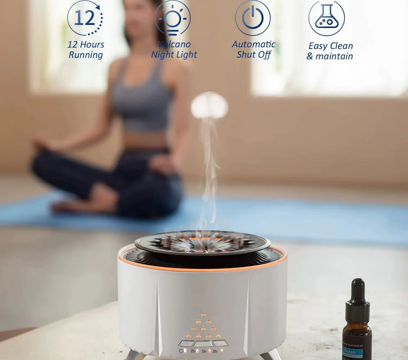 Jellyfish Essential Oil Diffuser – 350ml Aromatherapy Humidifier