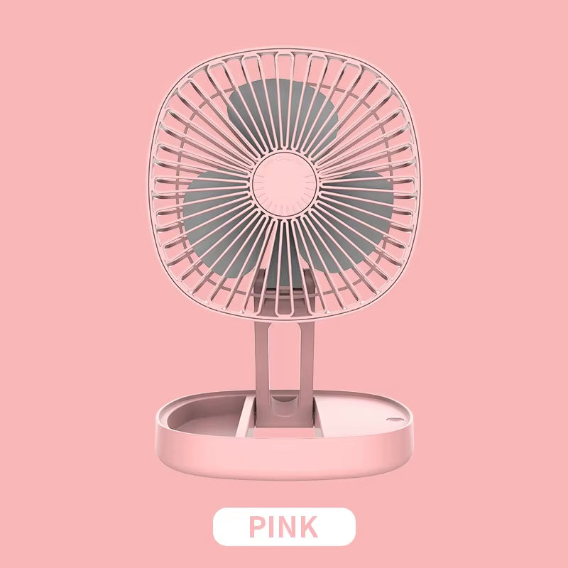 Desktop Wall Mounted Mini Small Foldable Fan Rechargeable Folding Electric Fan USB Small Fan Amping