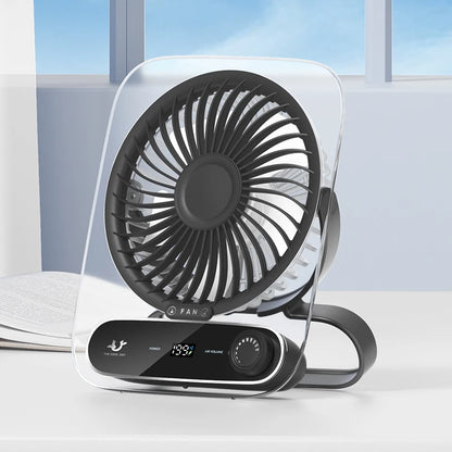 Handheld Mini Fan 3000Mah Foldable Portable Desk Outdoor Hanging 199 Speed USB Rechargeable Wall Mounted Fan with Display Screen
