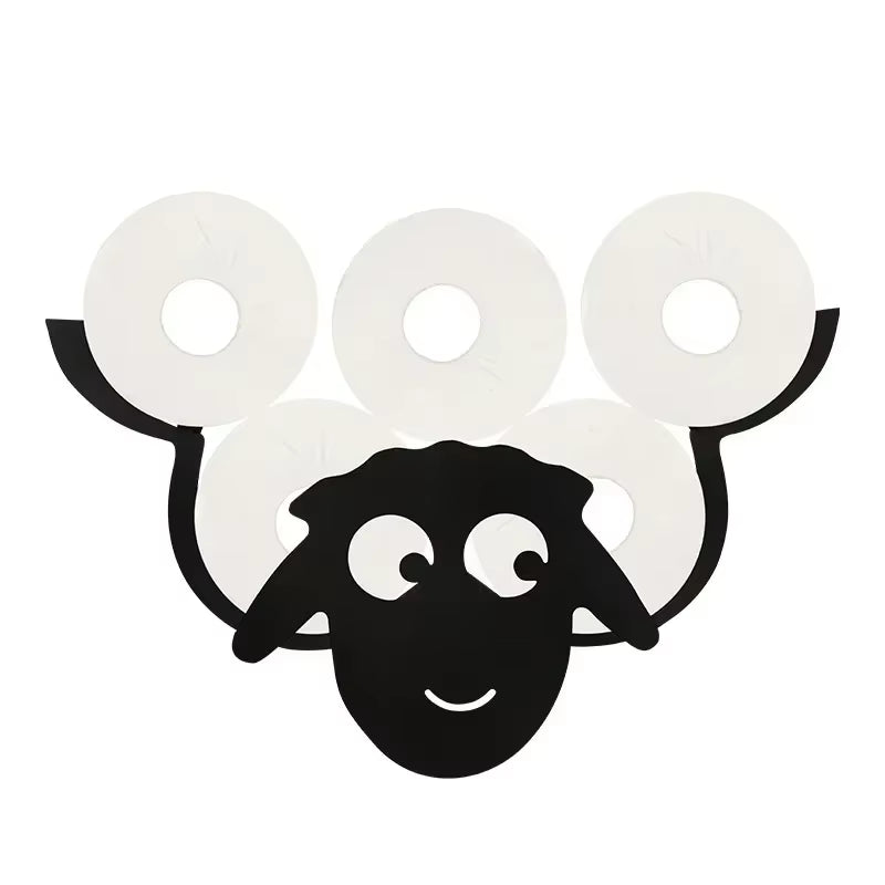 Steel Toilet Paper Holder Bathroom Wall Decoration Moun Kitchen Paper Shelf Storage Sheep Owl Towel Roll Shelf Home Accessories