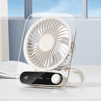 Handheld Mini Fan 3000Mah Foldable Portable Desk Outdoor Hanging 199 Speed USB Rechargeable Wall Mounted Fan with Display Screen