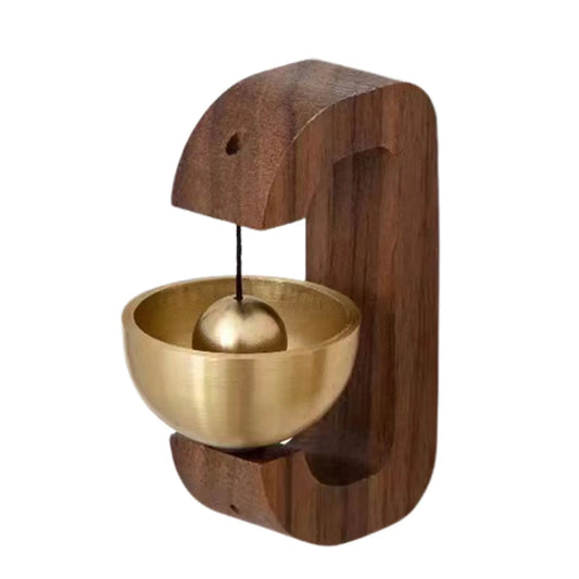 Magnet Doorbell Wood Bell Gentle Sound Bell Entrance Decorative Doorbell Wind Chimes Fridge Magnet Cute Room Decor