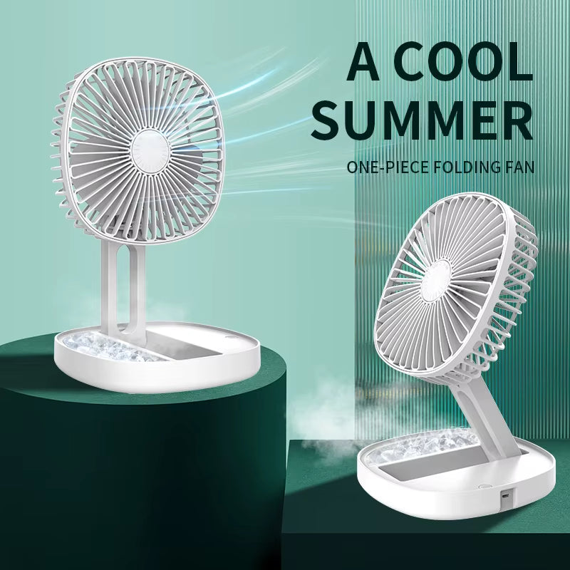 Desktop Wall Mounted Mini Small Foldable Fan Rechargeable Folding Electric Fan USB Small Fan Amping