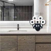 Steel Toilet Paper Holder Bathroom Wall Decoration Moun Kitchen Paper Shelf Storage Sheep Owl Towel Roll Shelf Home Accessories