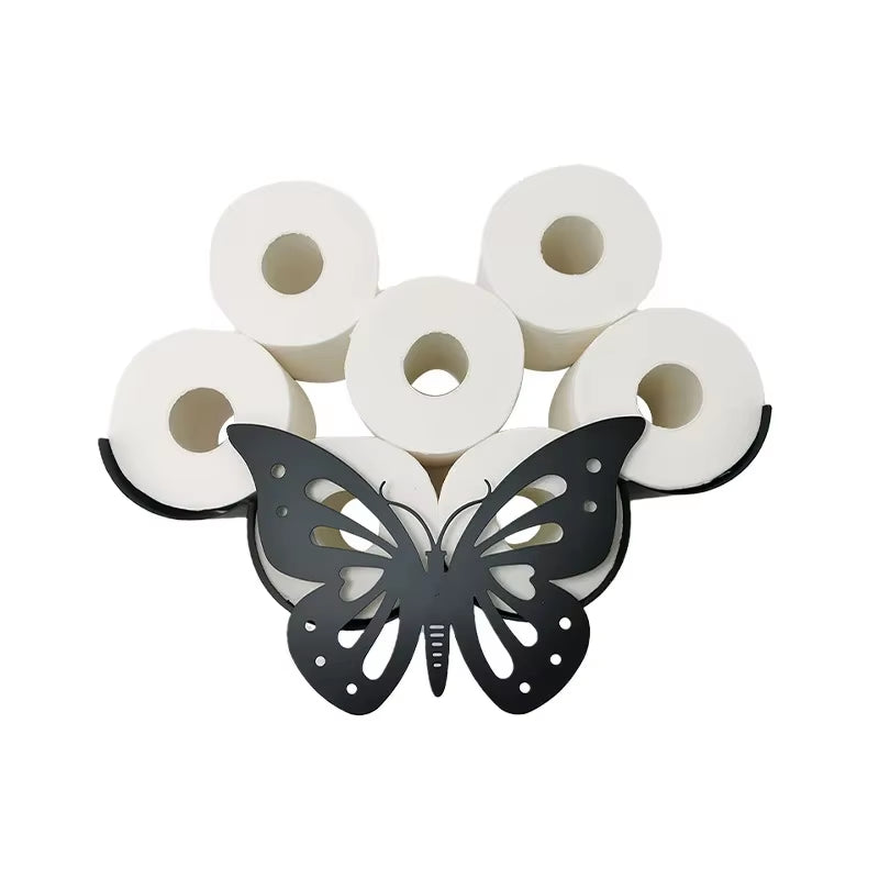 Steel Toilet Paper Holder Bathroom Wall Decoration Moun Kitchen Paper Shelf Storage Sheep Owl Towel Roll Shelf Home Accessories