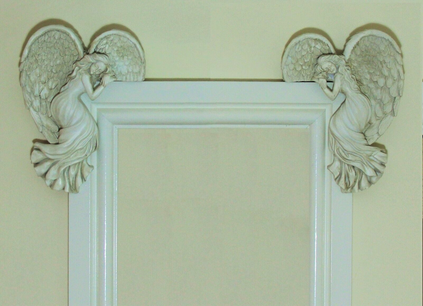 Door Frame Angel Wings Wall Sculpture Ornament Garden Home Decor Secret Fairy