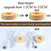 Unique 3D Crystal Ball Night Light Led Lamp Bedside Table Glowing Galaxy Lamp Saturn Planets Moon Children Birthday Gift Toy 5Cm