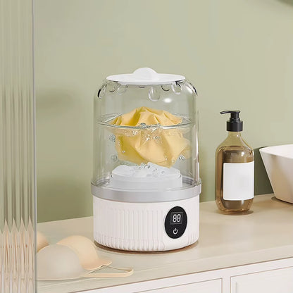 Cordless Small Washing Machine with Laundry Cup Automatic Laundry Cup Portable Washing Machine for Travel Home and Dormitory