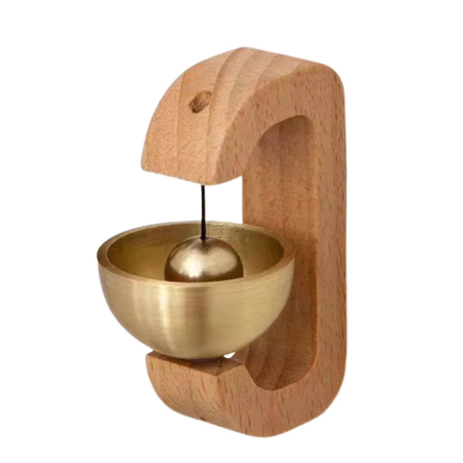 Magnet Doorbell Wood Bell Gentle Sound Bell Entrance Decorative Doorbell Wind Chimes Fridge Magnet Cute Room Decor