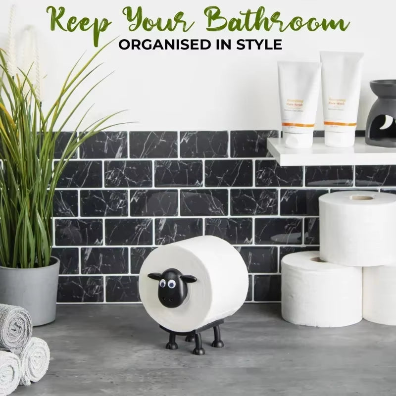 Toilet Paper Rack New Cute Sheep Dog Shape Toilet Tissue Rack Free Standing Storage Roll Paper Holder Animal Shape Decorative