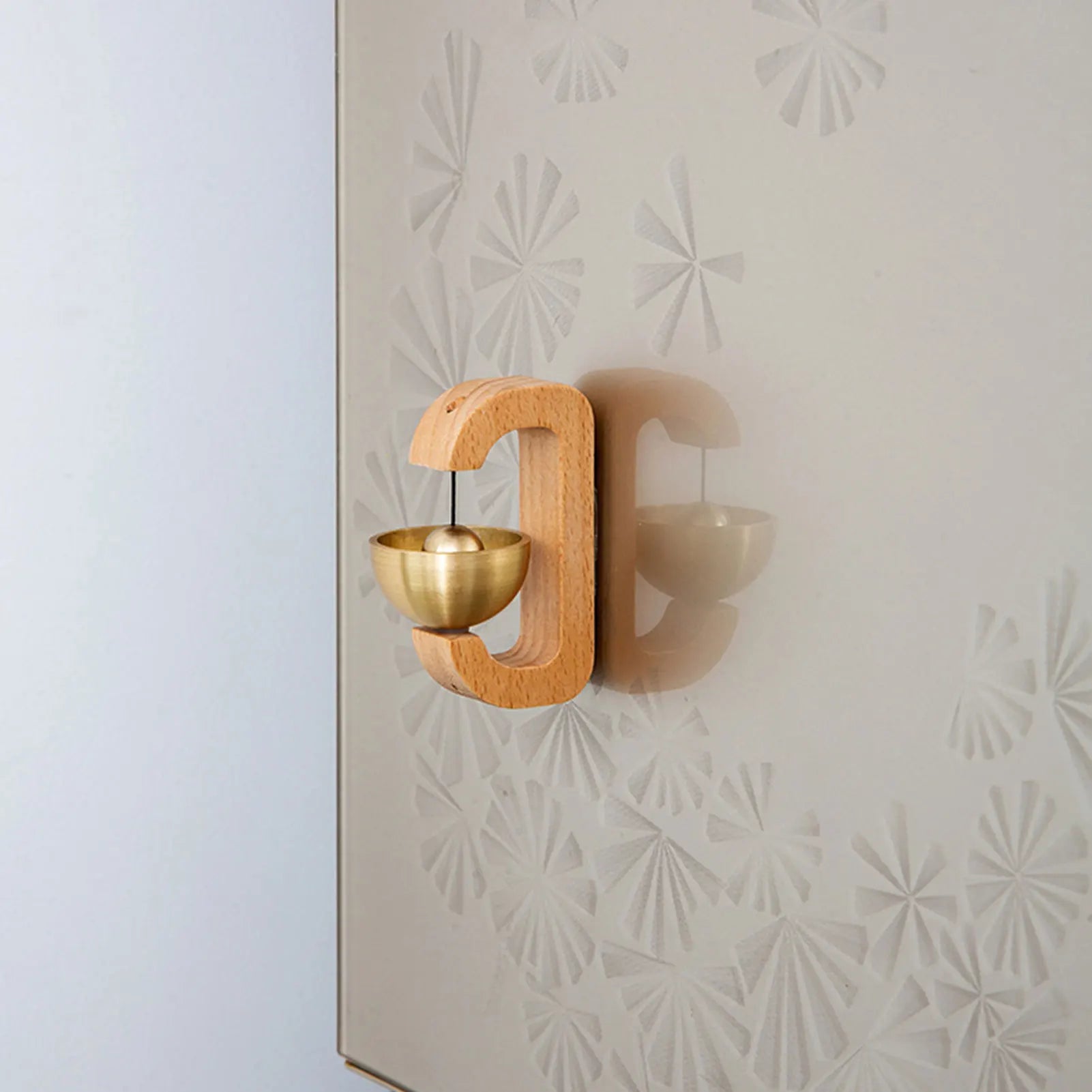Magnet Doorbell Wood Bell Gentle Sound Bell Entrance Decorative Doorbell Wind Chimes Fridge Magnet Cute Room Decor